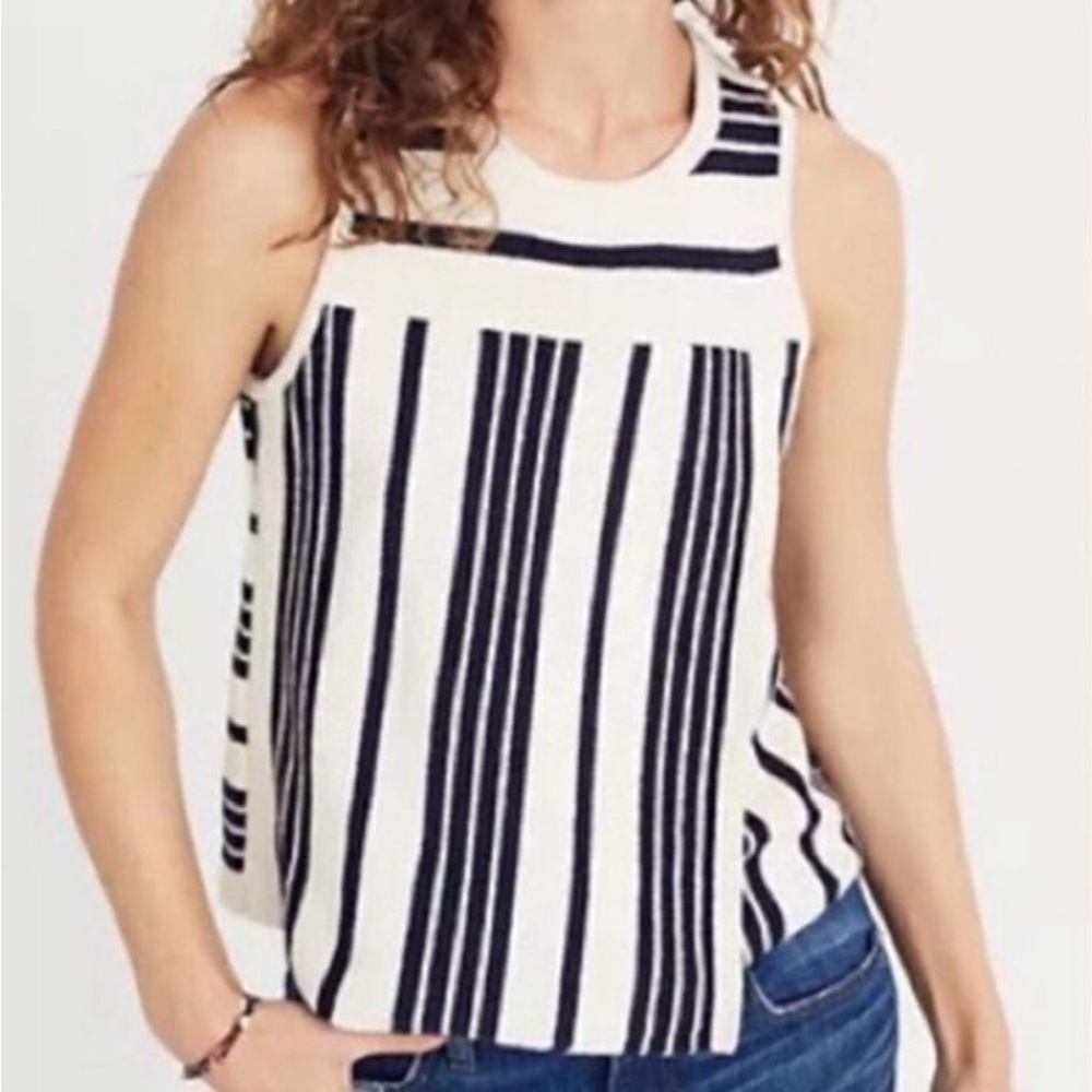 Madewell Stripe Play Sleeveless Sweater